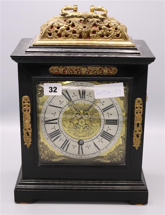 Ebonised clock